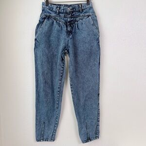 Rare Vintage 80s Brittania Acid Wash Mom Jeans - High Waist Pleated-Size 25 EUC